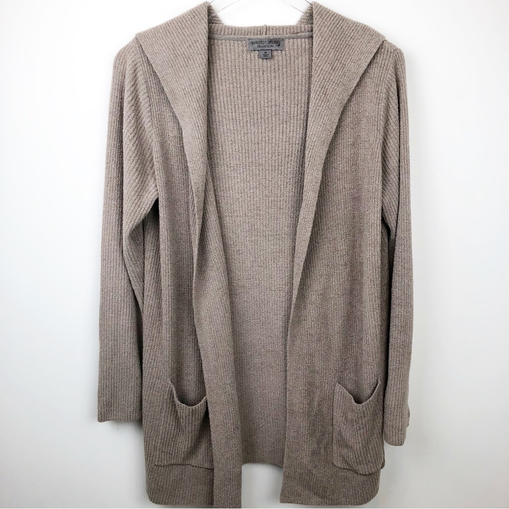 Barefoot Dreams Cozy Chic Ultra Lite Hooded Open Cardigan Women’s Size Medium